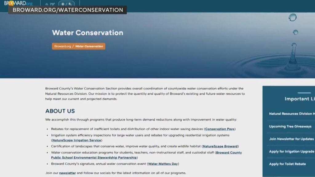 Miami-Dade, Broward prioritizing water conservation by offering rebates, free products — CBS Miami, Aventura Real Estate news