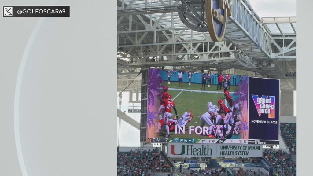GTA VI makes appearance at Hard Rock Stadium — CBS Miami, Aventura Schools news