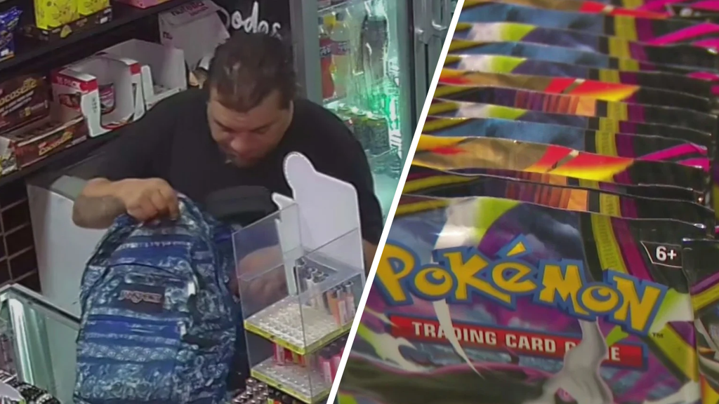 Sweetwater smoke shop owner seeks help identifying man seen on video stealing Pokémon cards — CBS Miami, Aventura Business news