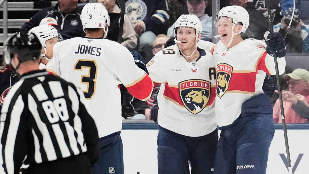 Brady Tkachuk's hat trick, Matthew Tkachuk's five assists lead Panthers past Blue Jackets 7-3 — CBS Miami, Aventura Real Estate news