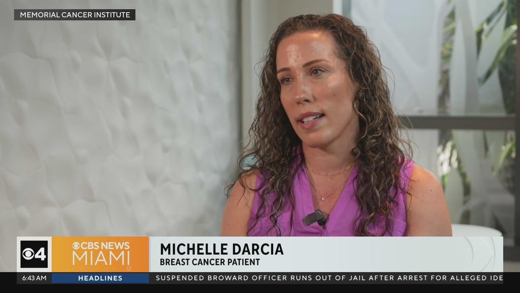 Mom diagnosed with breast cancer despite having no symptoms shares warning — CBS Miami, Aventura Health news