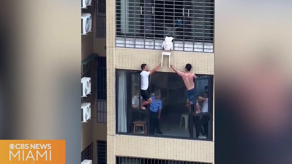 Video shows 3-year-old dangling from 12th-floor window in China — CBS Miami, Aventura Community news