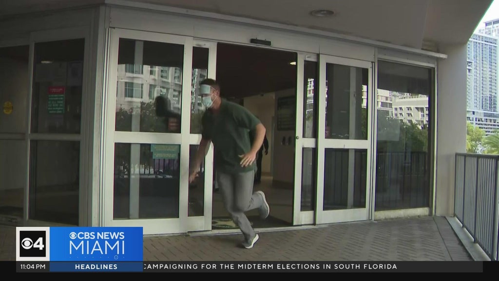 Ex-Lauderhill cop arrested for impersonating dead man runs away from cameras after release — CBS Miami, Aventura Community news