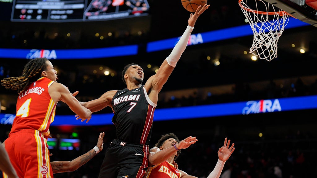 Giannis Antetokounmpo scores 24 points, 18 rebounds as the Heat beat the Hawks 129-117 for first win — Aventura Sports news