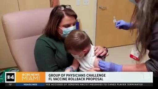 Florida doctors challenge state’s plan to roll back vaccine requirements — CBS Miami, Aventura Health news
