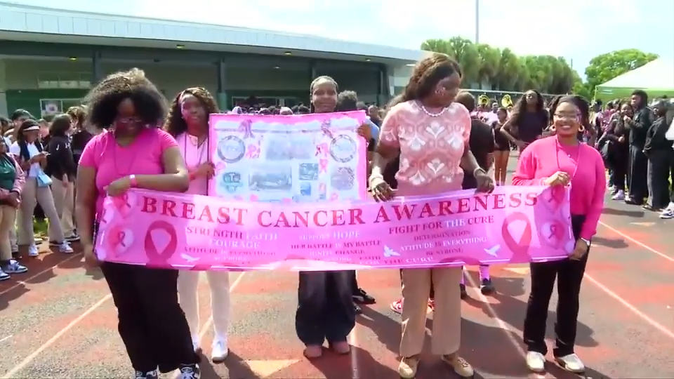 North Miami Senior High holds breast cancer walk to highlight importance of testing — WSVN 7 Miami-Dade, Aventura Schools news
